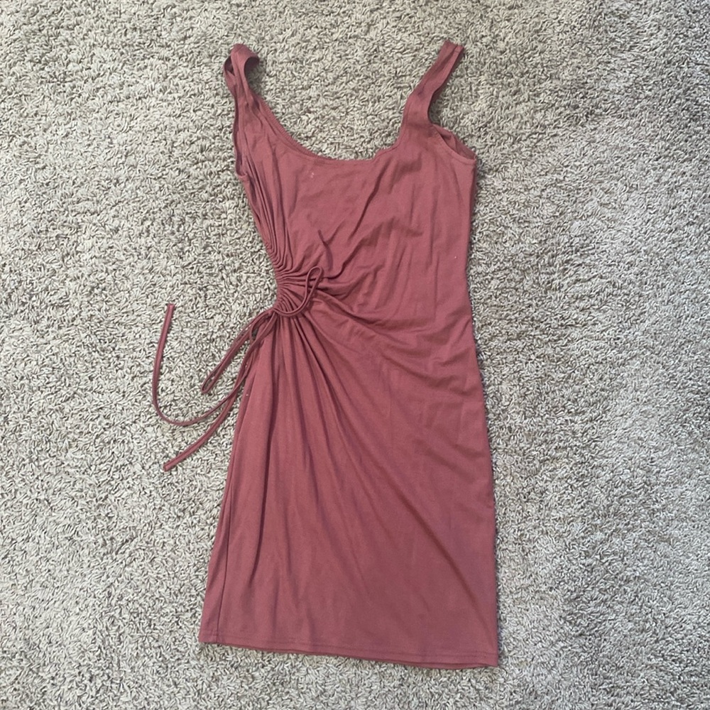 Mauve synched dress